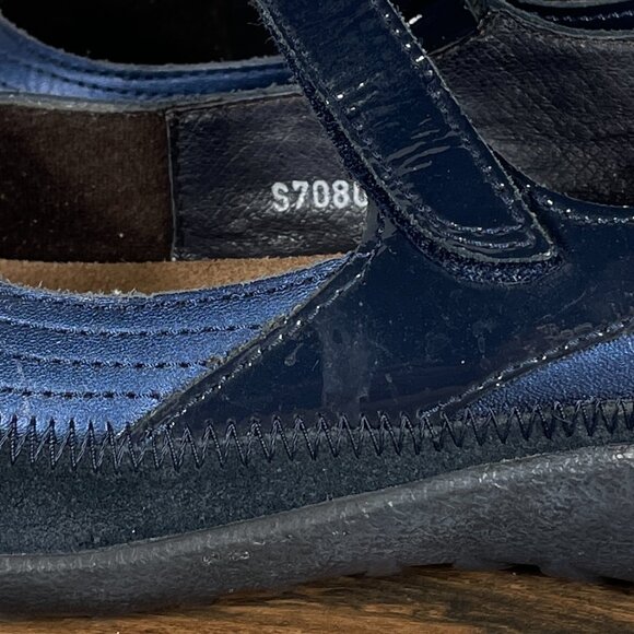 Naot Kirei Shoes Womens Size 9 Blue Leather Suede Orthopedic Comfort Mary Jane - Picture 7 of 15